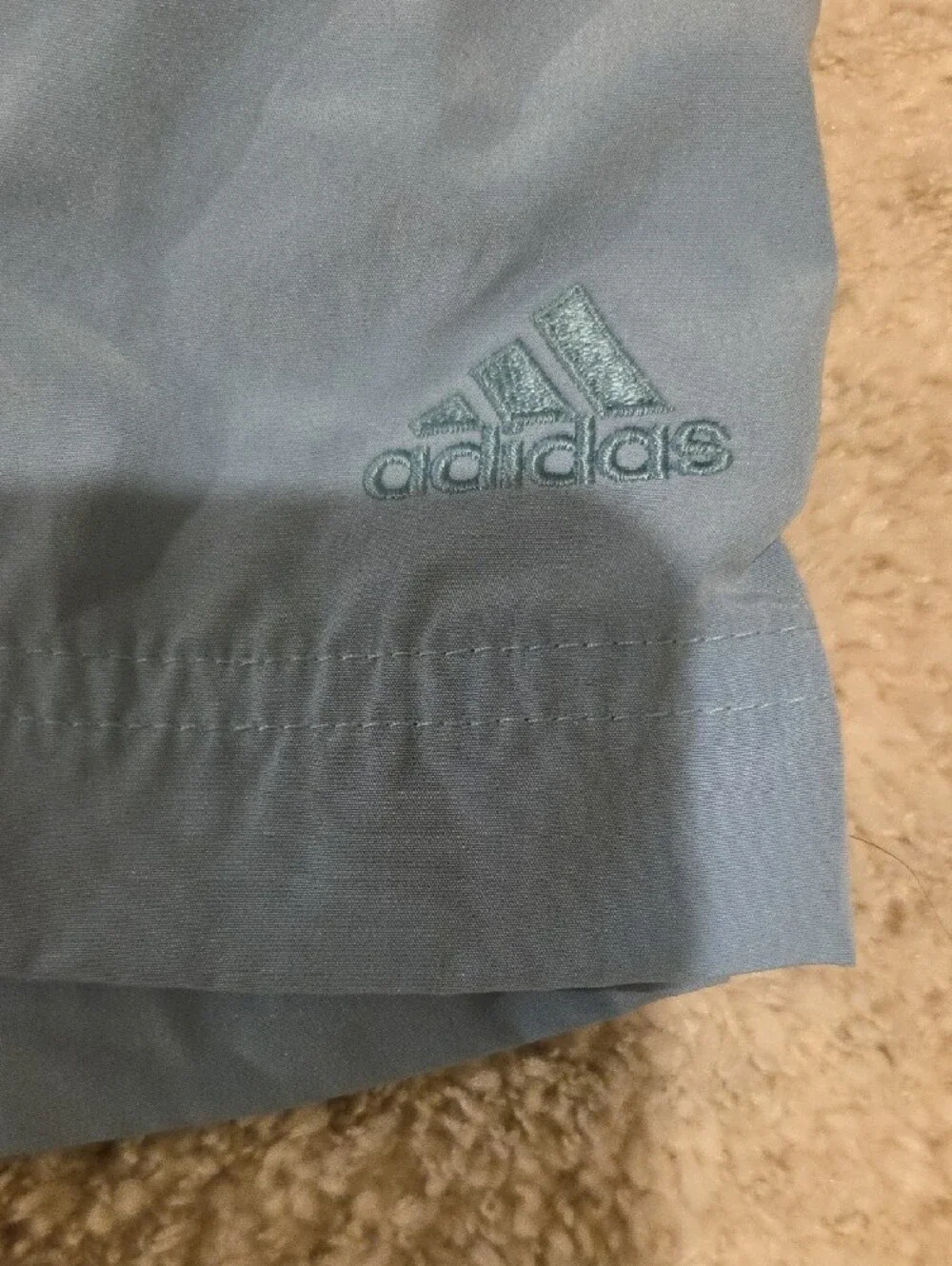 adidas Men's Light Blue Athletic Shorts with Elastic Waistband